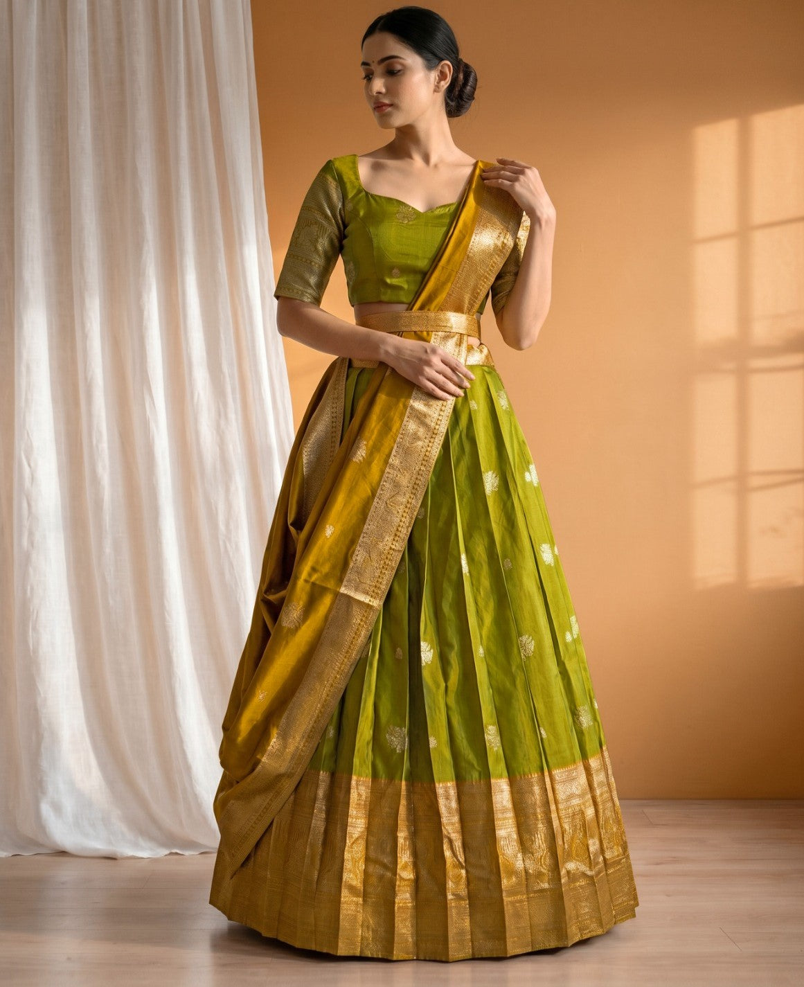 Latest Semi Stitched Lehenga Choli With Dupatta.