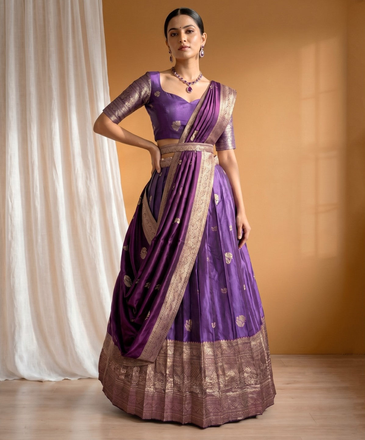 Latest Semi Stitched Lehenga Choli With Dupatta.