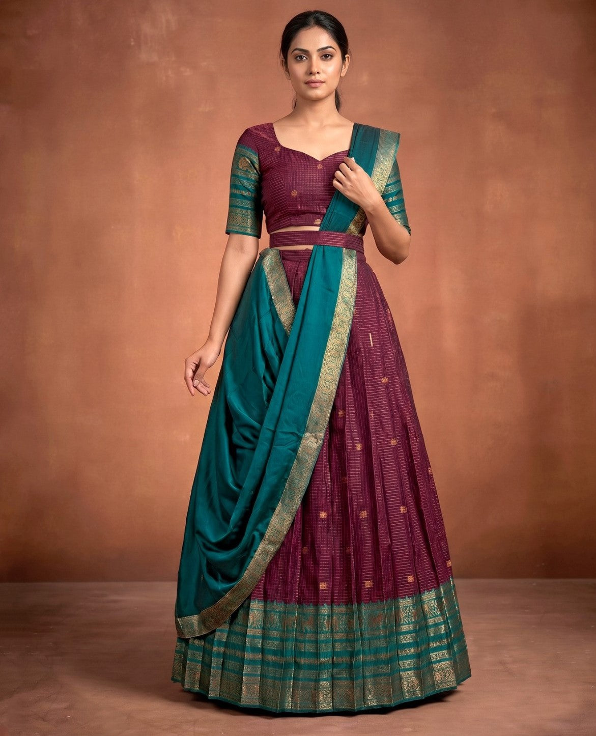 Latest Semi Stitched Lehenga Choli With Dupatta.