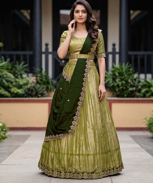Latest Semi Stitched Lehenga Choli With Dupatta.