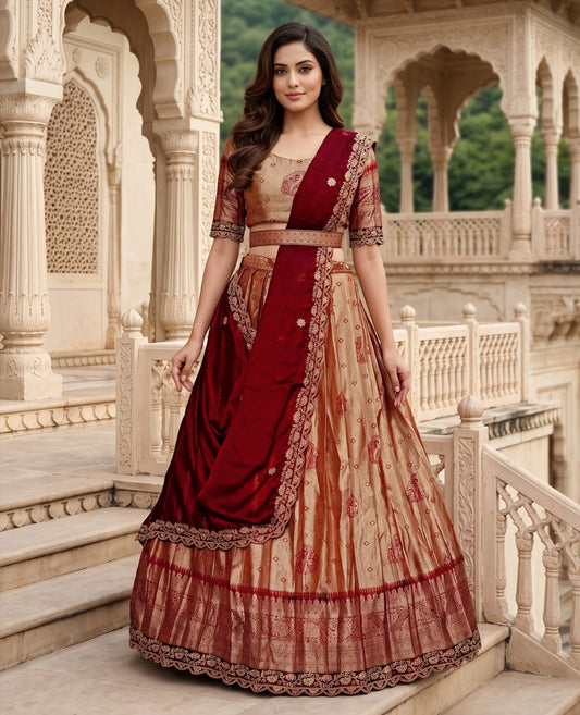 Latest Semi Stitched Lehenga Choli With Dupatta.