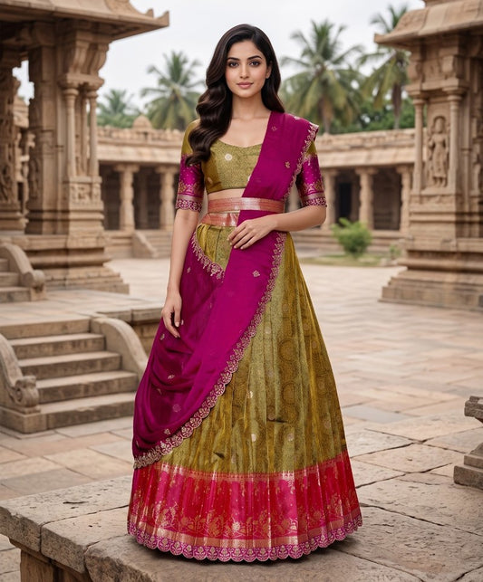 Latest Semi Stitched Lehenga Choli With Dupatta.