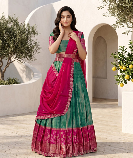 Latest Semi Stitched Lehenga Choli With Dupatta.