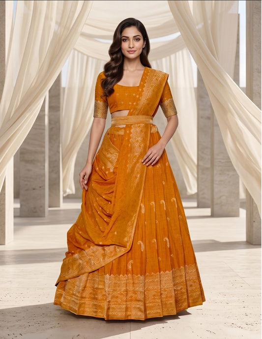 Latest Semi Stitched Lehenga Choli With Dupatta.