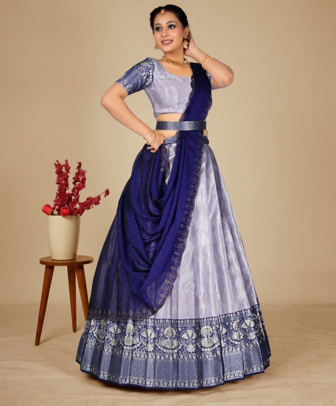 Latest Semi Stitched Lehenga Choli With Dupatta.