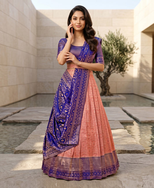 Latest Semi Stitched Lehenga Choli With Dupatta.