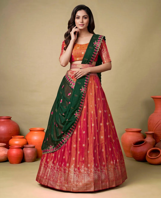 Latest Semi Stitched Lehenga Choli With Dupatta.