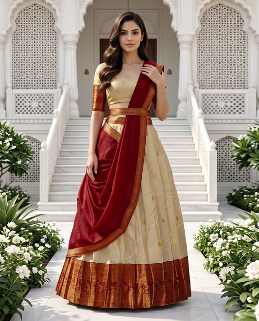Latest Semi Stitched Lehenga Choli With Dupatta.
