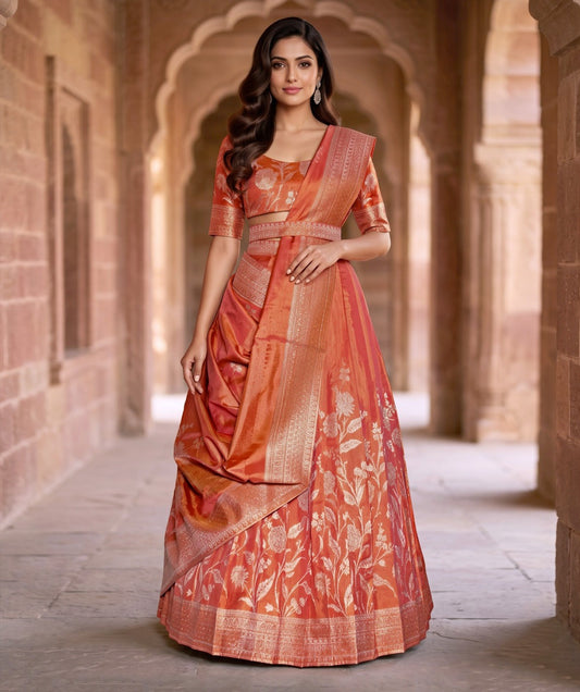 Latest Semi Stitched Lehenga Choli With Dupatta.