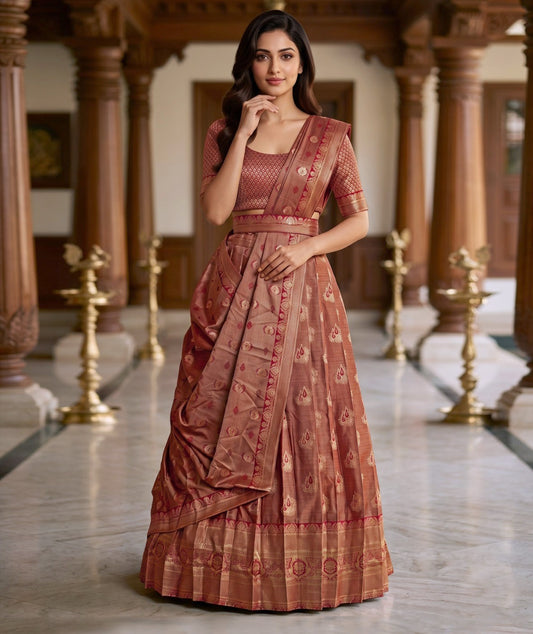 Latest Semi Stitched Lehenga Choli With Dupatta.