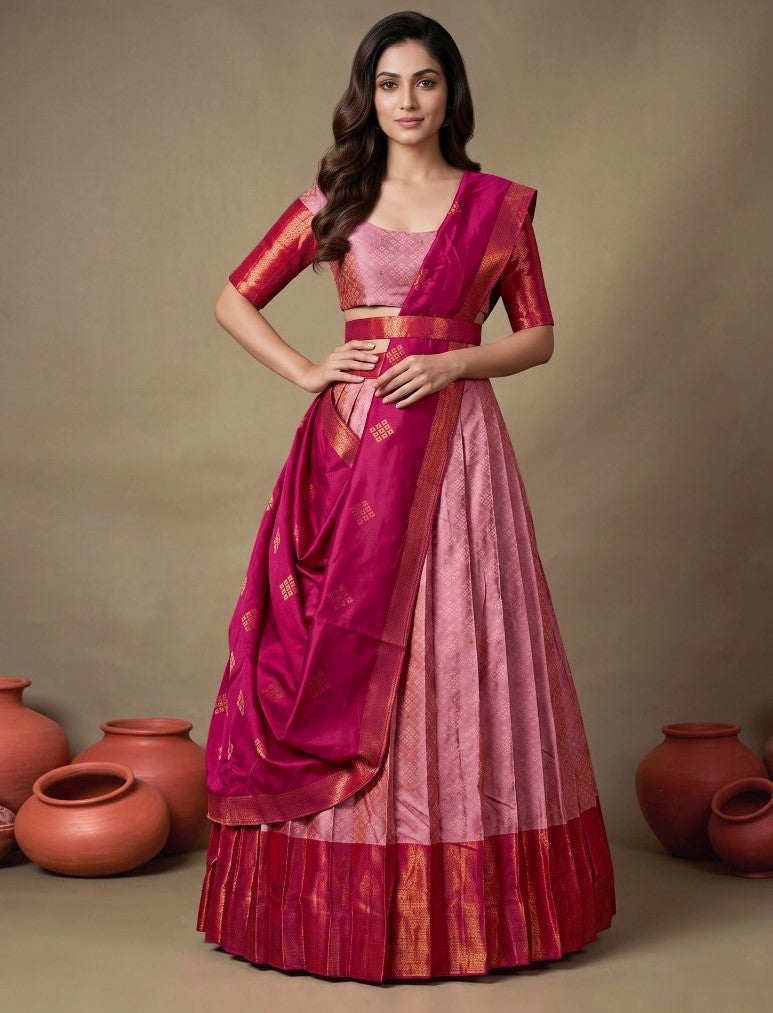 Latest Semi Stitched Lehenga Choli With Dupatta.