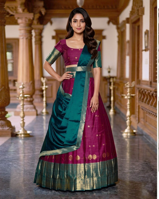 Latest Semi Stitched Lehenga Choli With Dupatta.