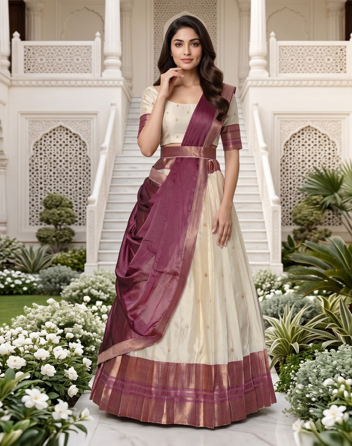 Latest Semi Stitched Lehenga Choli With Dupatta.