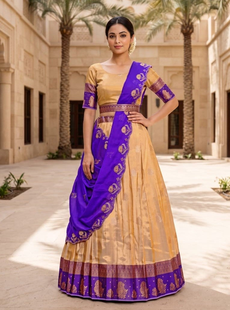 Latest Semi Stitched Lehenga Choli With Dupatta.