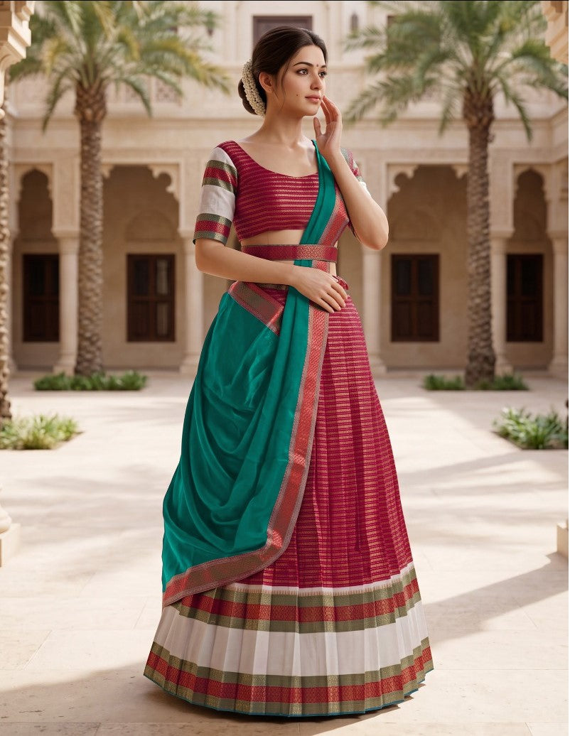 Latest Semi Stitched Lehenga Choli With Dupatta.