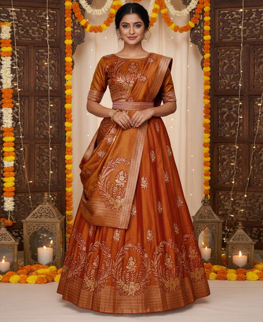 Latest Semi Stitched Lehenga Choli With Dupatta.