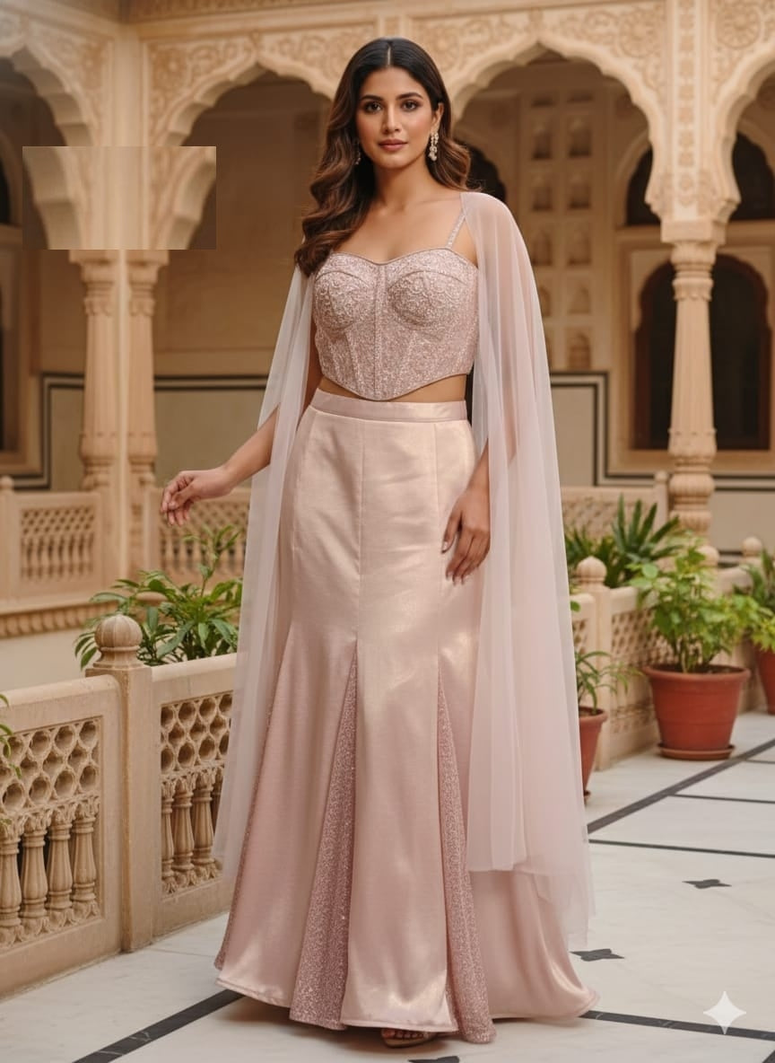 Party Wear Ready To Wear  Fish Cut Lehenga