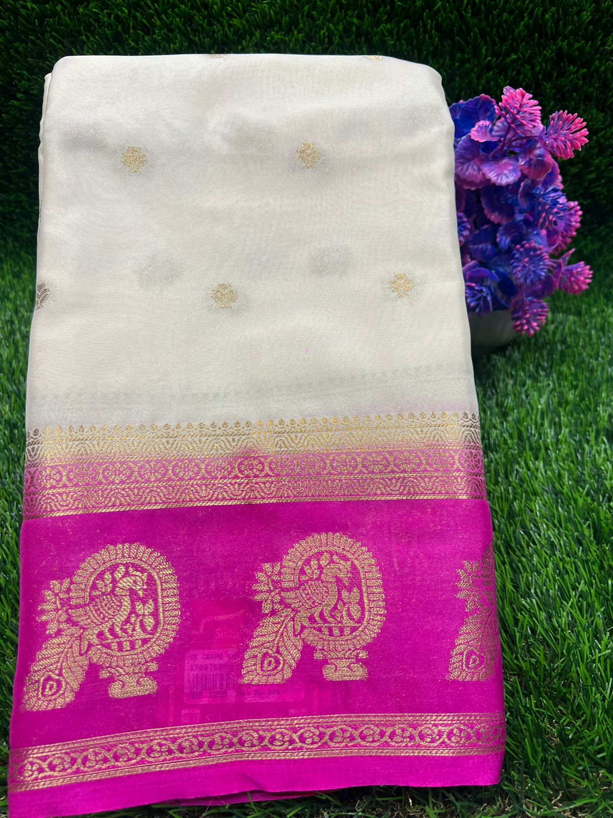 Artificial / Mix Crape Sarees ( Semi Crape )