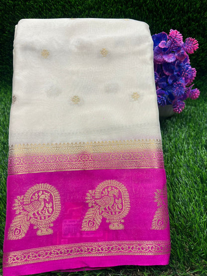Artificial / Mix Crape Sarees ( Semi Crape )