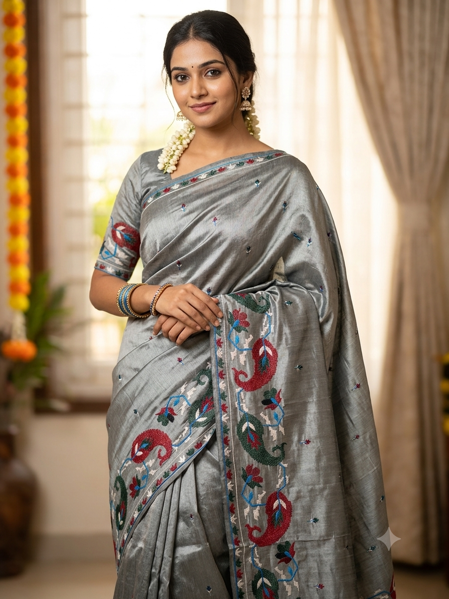 Tussar Silk Saree.