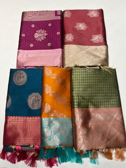 Combo Offer Get 3  Art Silk Saree's At 1199/-