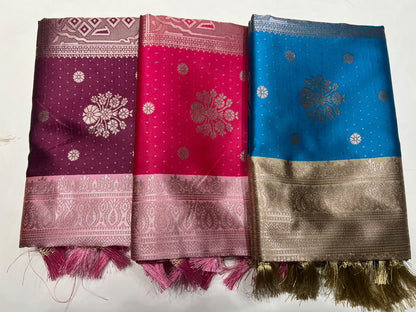 Combo Offer Get 3  Art Silk Saree's At 1199/-