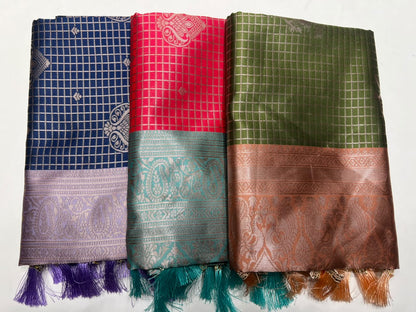 Combo Offer Get 3  Art Silk Saree's At 1099/-