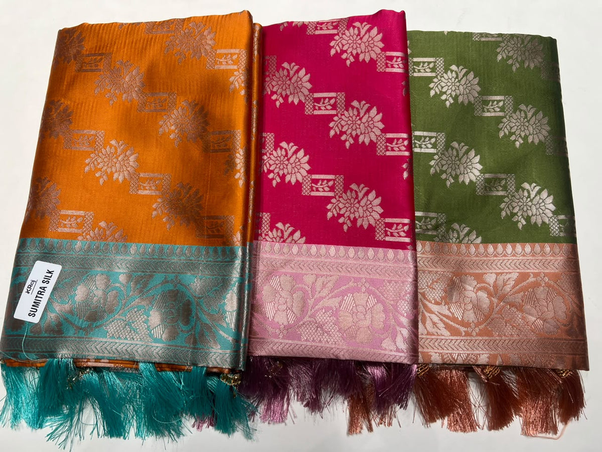 Combo Offer Get 3  Art Silk Saree's At 1199/-