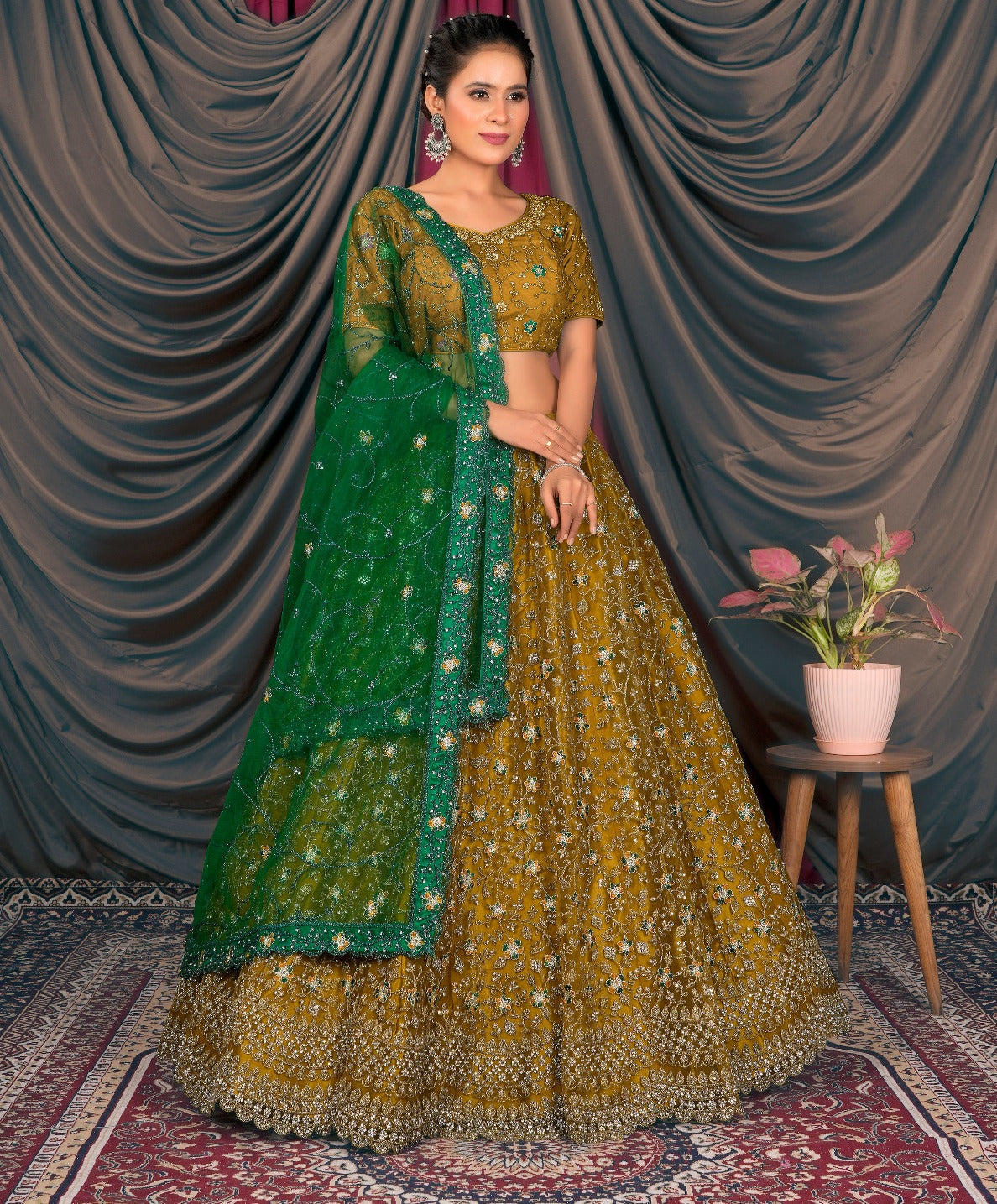 Latest Semi Stitched Lehenga Choli With Dupatta.