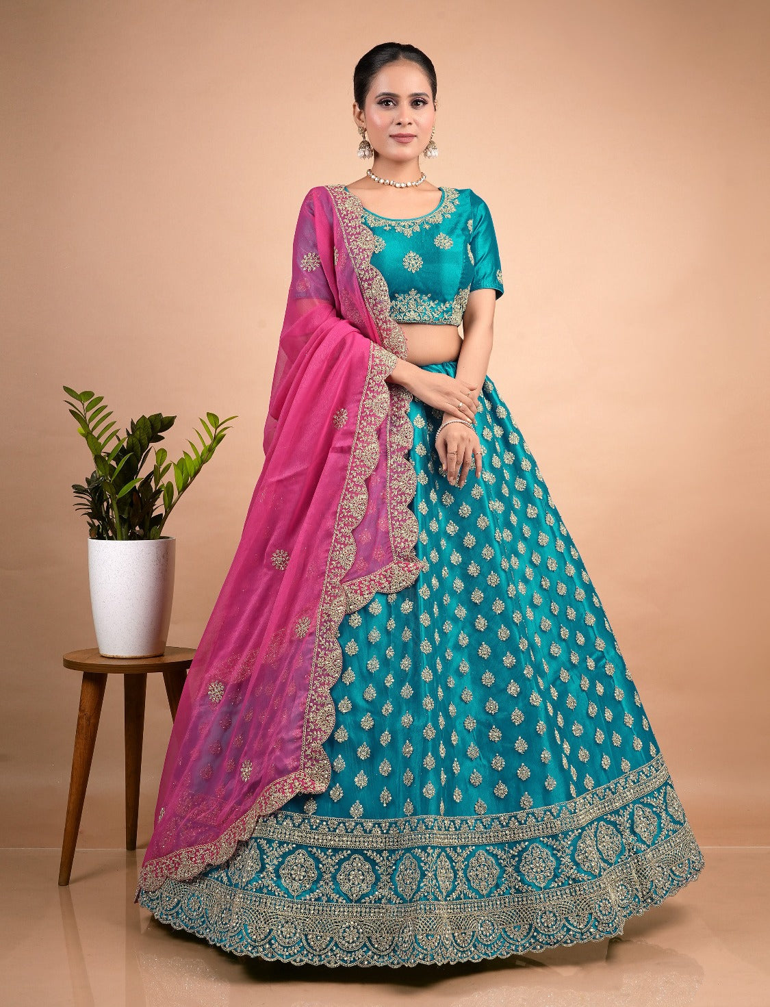Latest Semi Stitched Lehenga Choli With Dupatta.