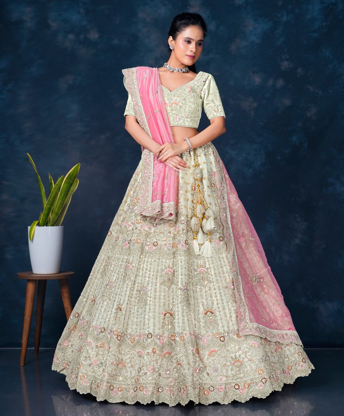 Latest Semi Stitched Lehenga Choli With Dupatta.