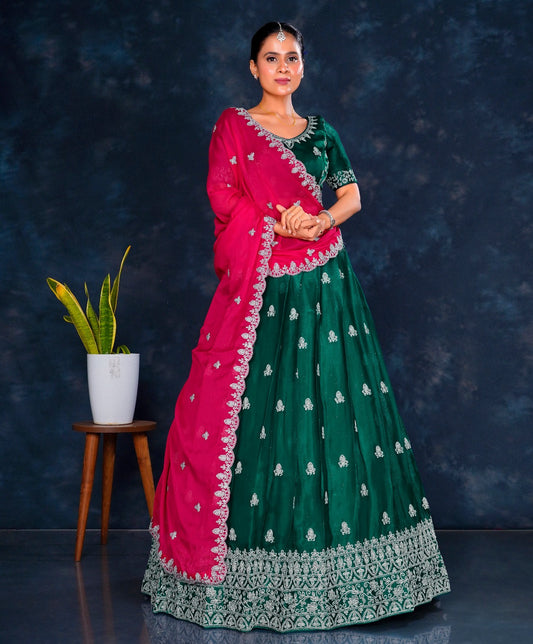 Latest Semi Stitched Lehenga Choli With Dupatta.
