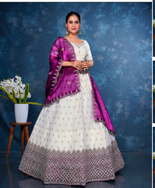 Latest Semi Stitched Lehenga Choli With Dupatta.