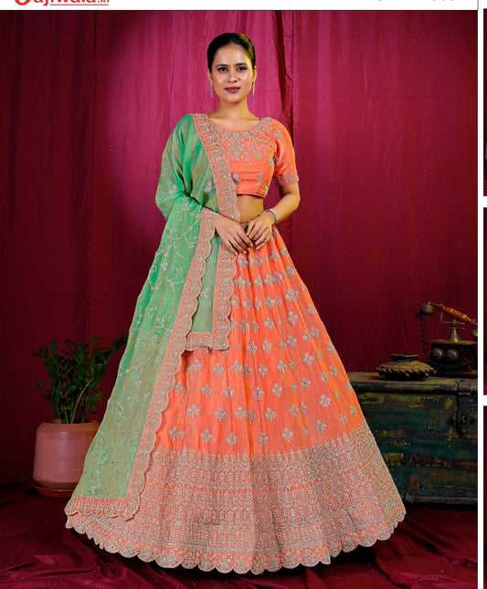 Latest Semi Stitched Lehenga Choli With Dupatta.