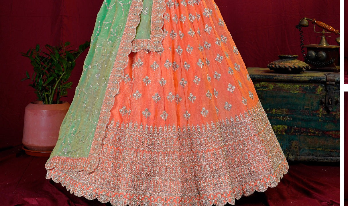 Latest Semi Stitched Lehenga Choli With Dupatta.