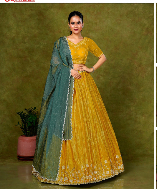 Latest Semi Stitched Lehenga Choli With Dupatta.
