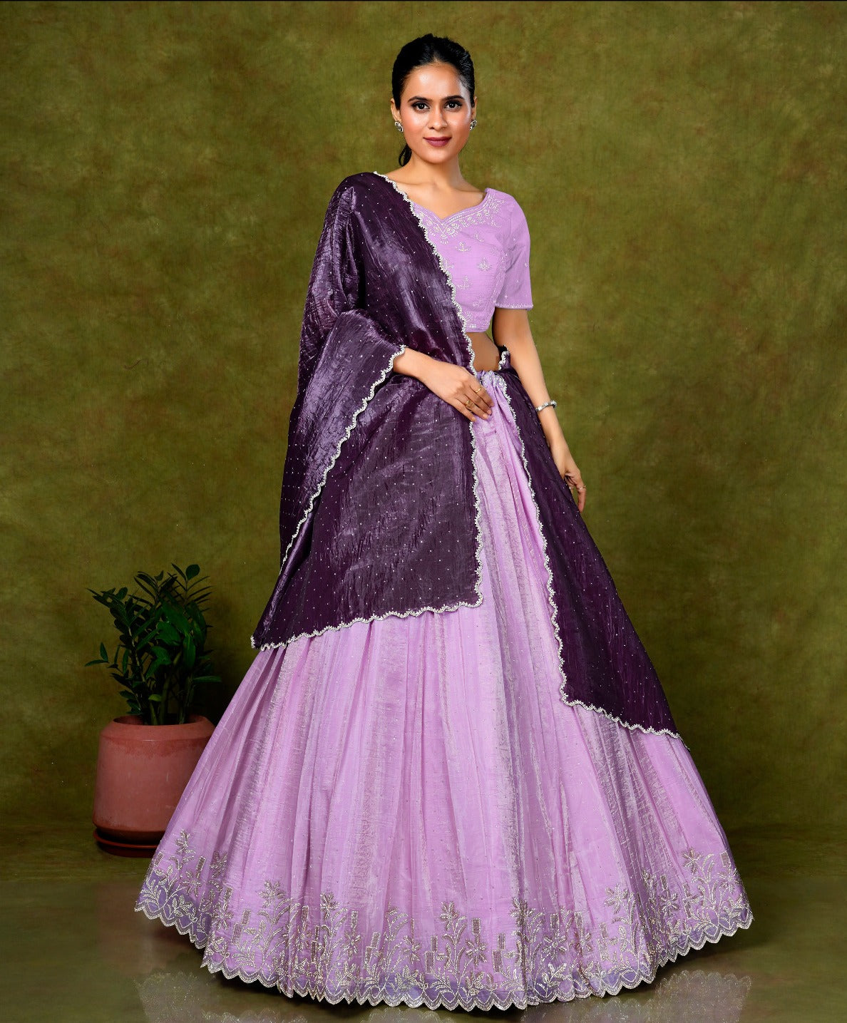 Latest Semi Stitched Lehenga Choli With Dupatta.