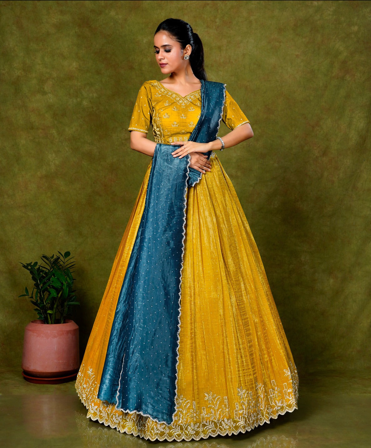 Latest Semi Stitched Lehenga Choli With Dupatta.