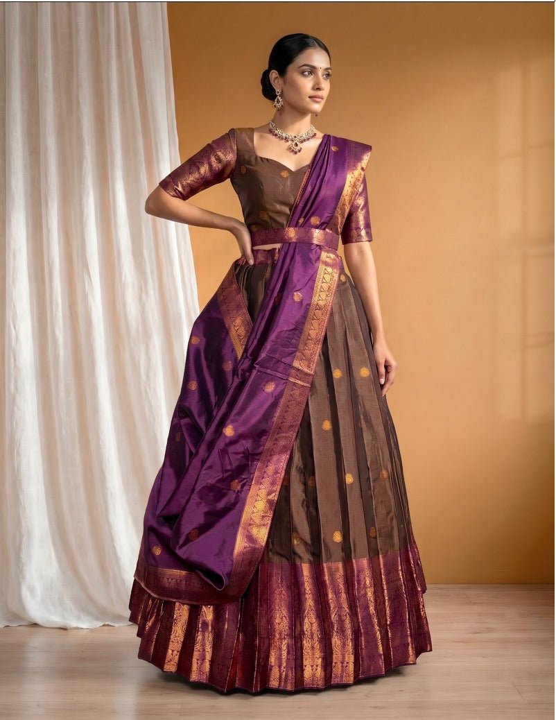 Latest Banarasi Semi Stitched Lehenga Choli With Dupatta