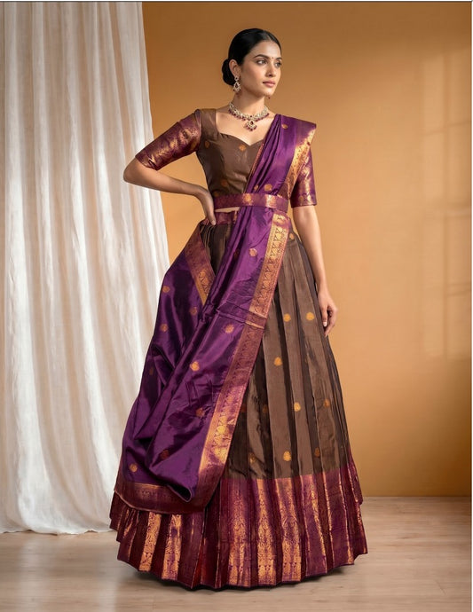 Latest Banarasi Semi Stitched Lehenga Choli With Dupatta