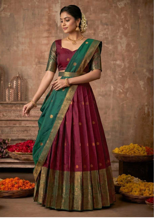 Latest Banarasi Semi Stitched Lehenga Choli With Dupatta