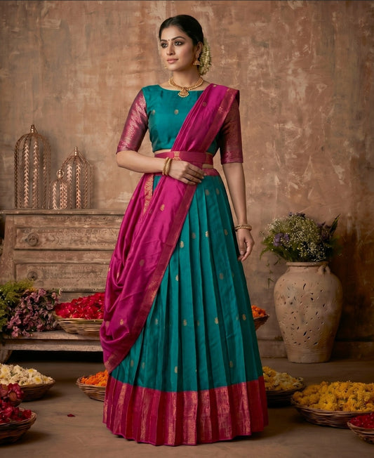 Latest Banarasi Semi Stitched Lehenga Choli With Dupatta