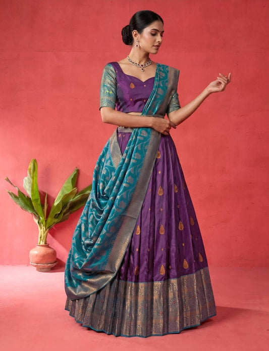 Latest Banarasi Semi Stitched Lehenga Choli With Dupatta