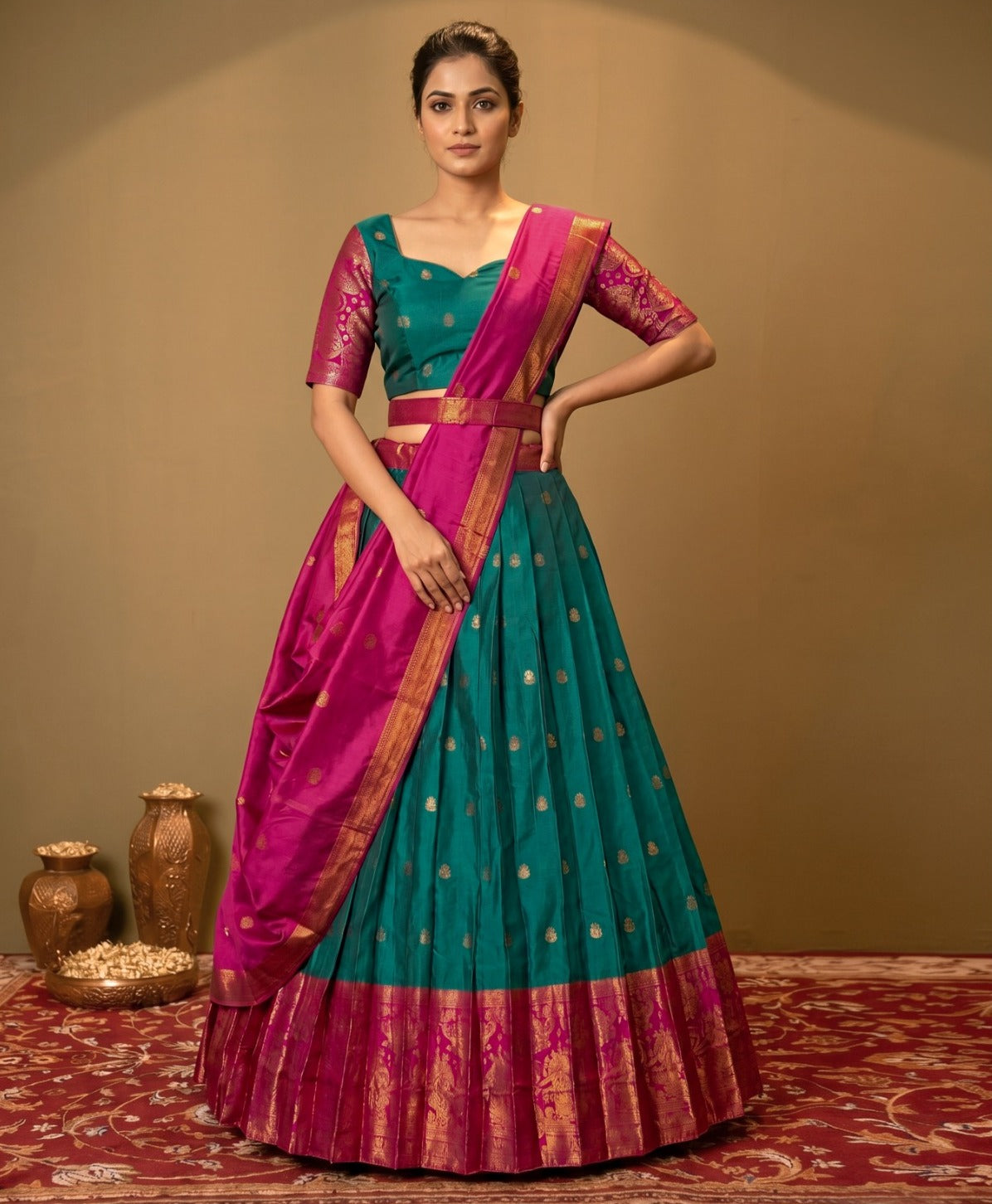 Latest Banarasi Semi Stitched Lehenga Choli With Dupatta
