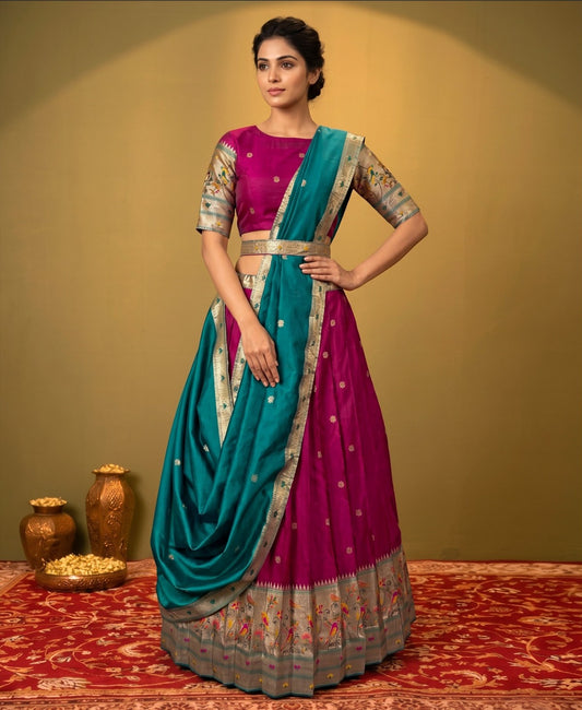 Latest Banarasi Semi Stitched Lehenga Choli With Dupatta