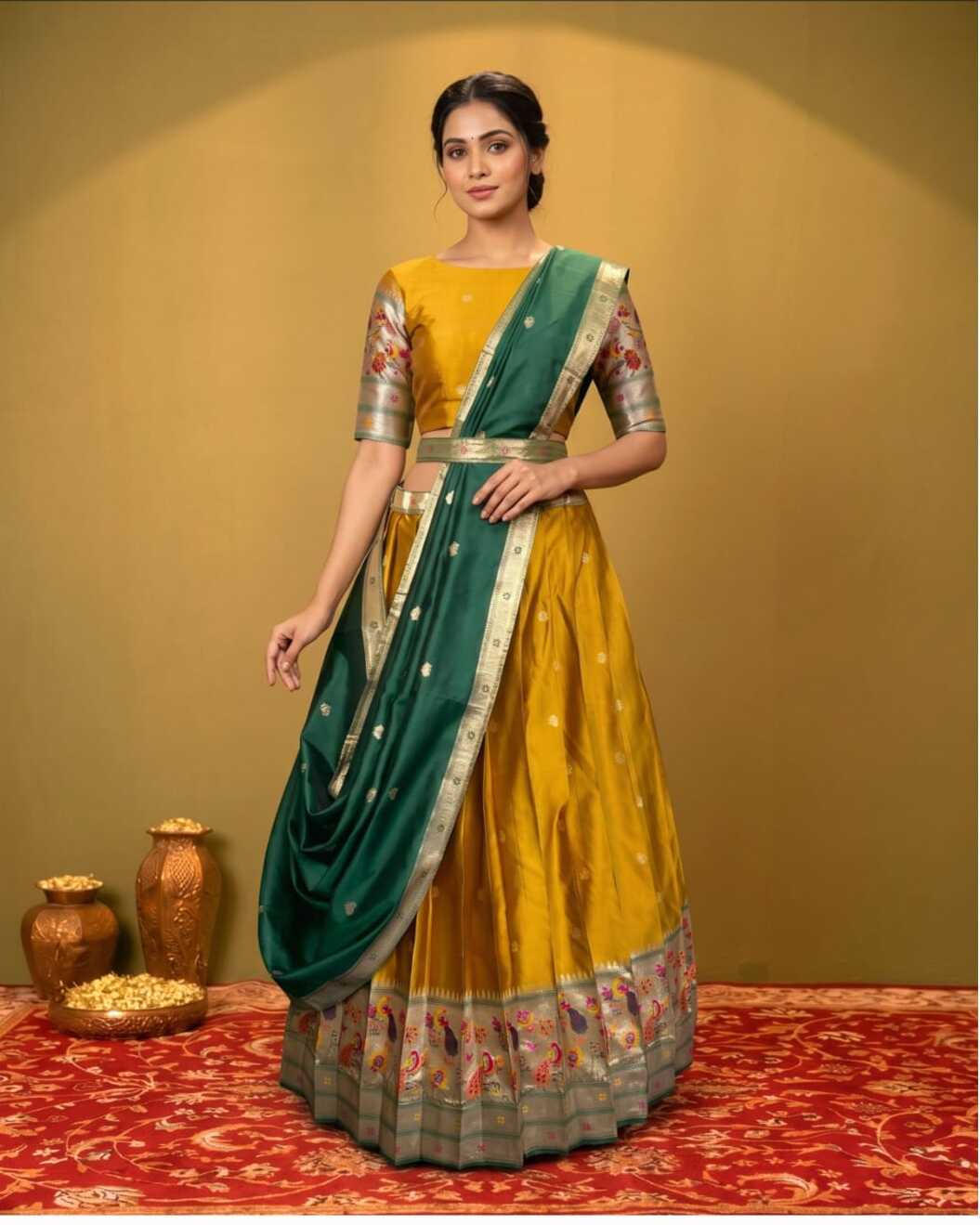 Latest Banarasi Semi Stitched Lehenga Choli With Dupatta