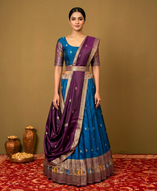 Latest Banarasi Semi Stitched Lehenga Choli With Dupatta