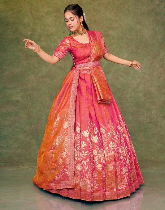 Latest Semi Stitched Lehenga Choli With Dupatta.