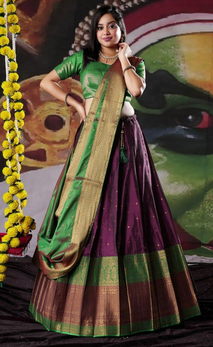 New Semi Stitiched Banarasi Lehenga Choli