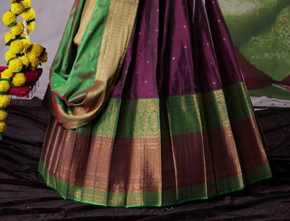 New Semi Stitiched Banarasi Lehenga Choli